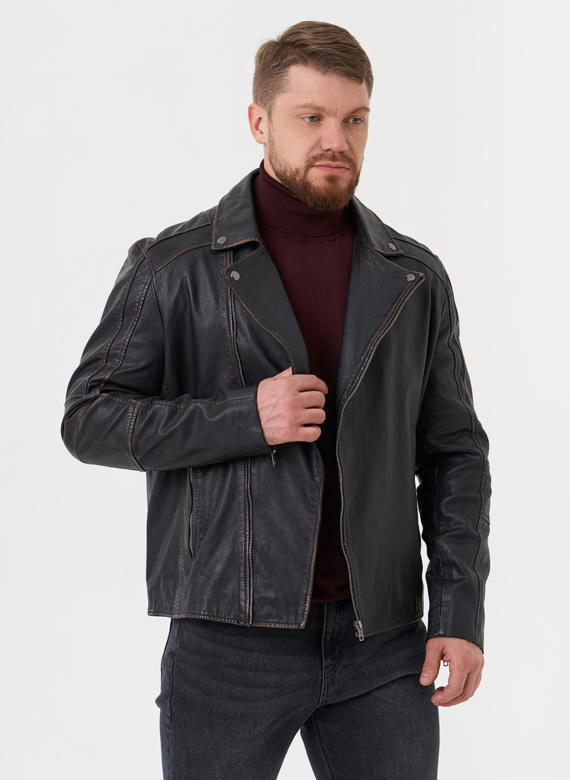 Куртка "косуха" из натуральной кожи