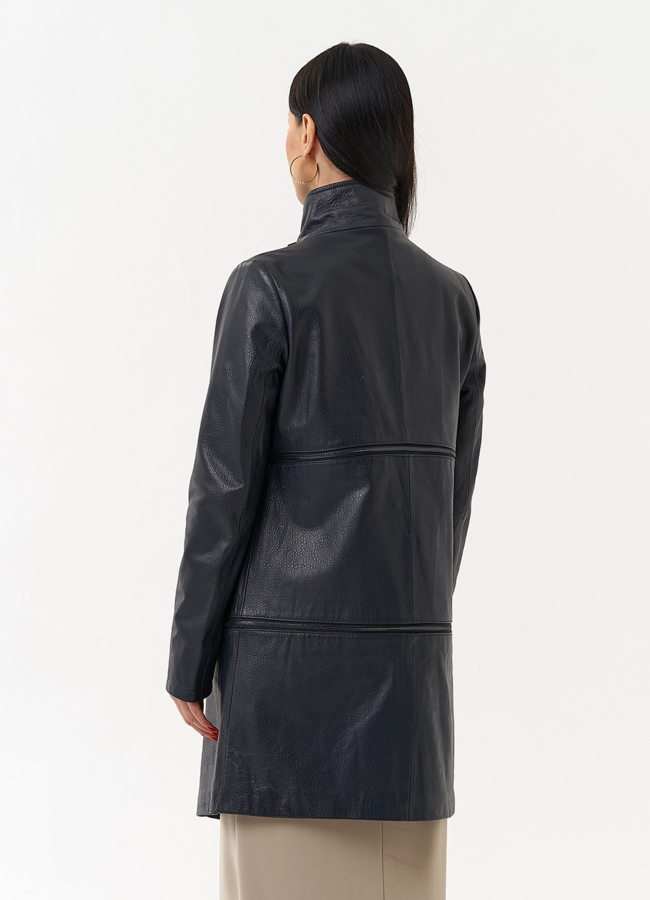 фото Плащ трансформер из натуральной кожи модель № 22453