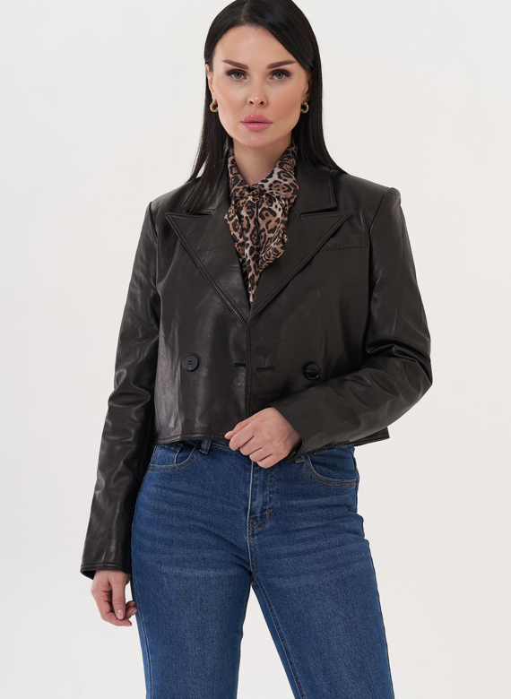 Кожаная куртка-пиджак 
