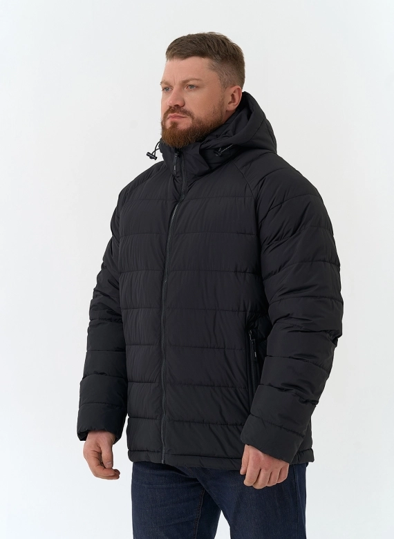 Мужской пуховик с капюшоном  фото