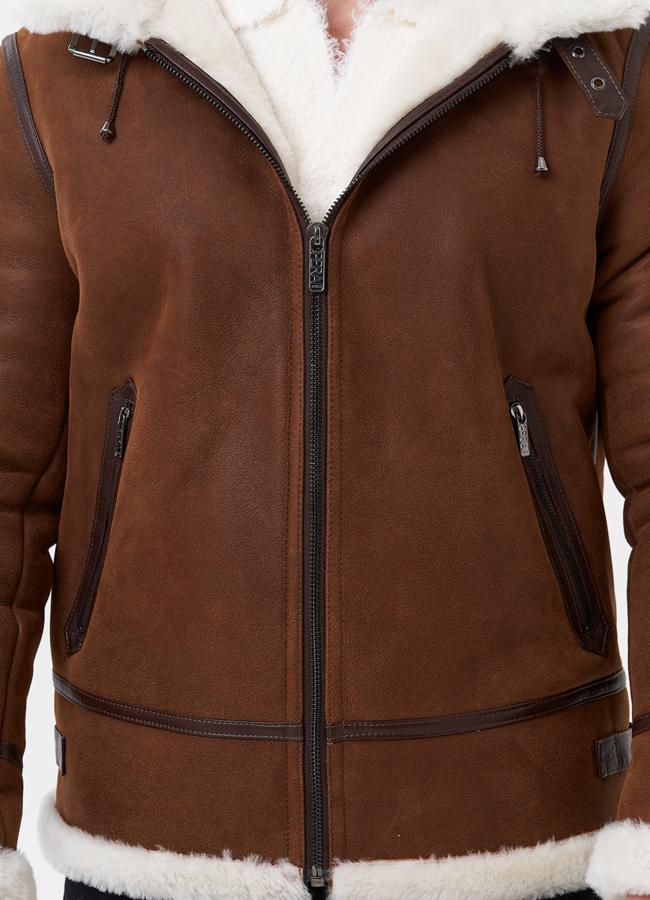 Мужская дубленка модель № 29053 универмаг малина