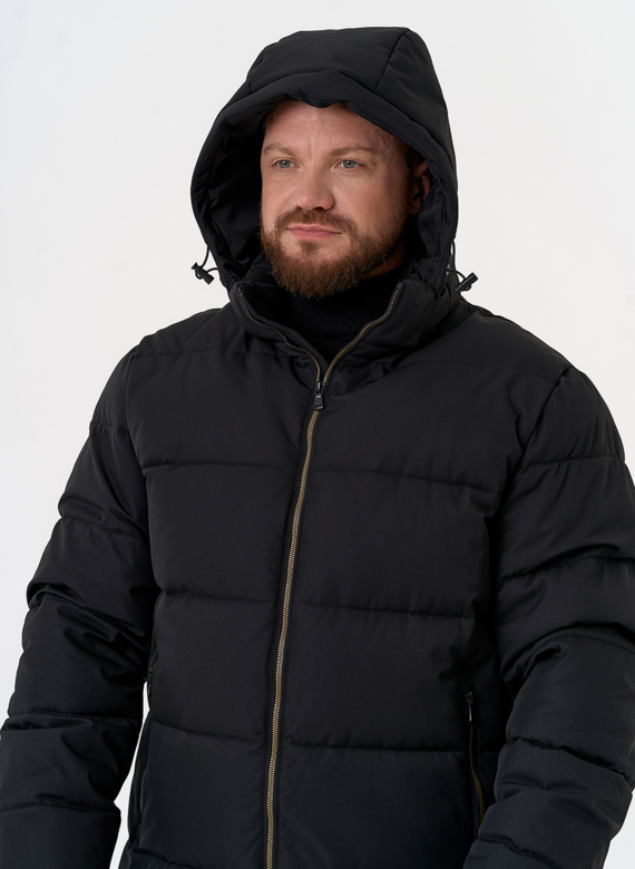 Мужской пуховик с капюшоном 