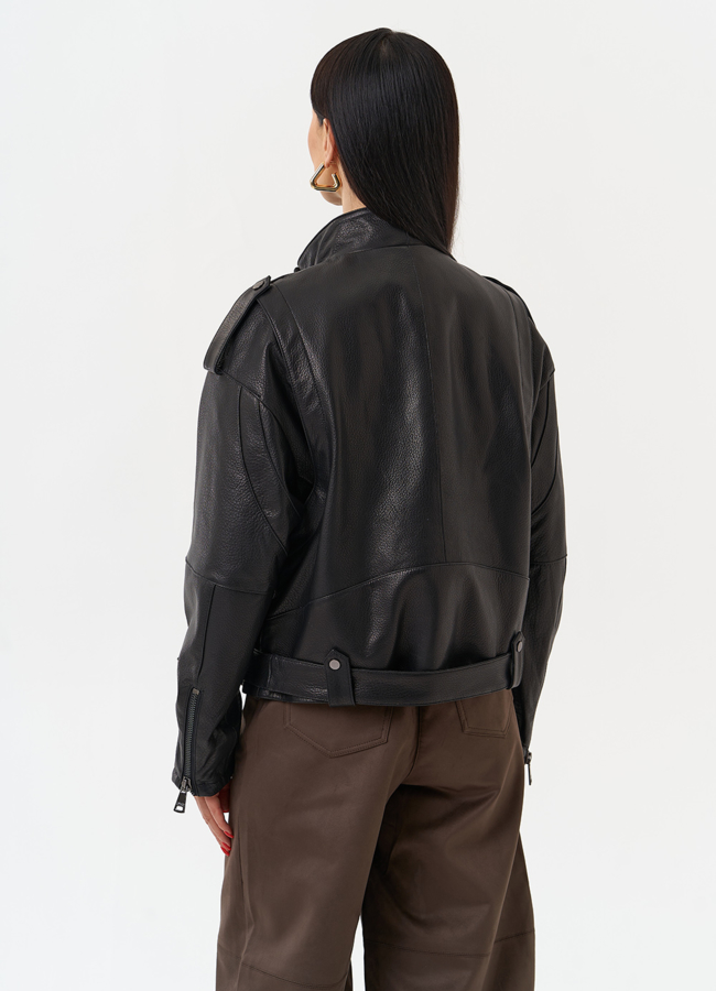 Куртка косуха из натуральной кожи модель № 30162 в рассрочку