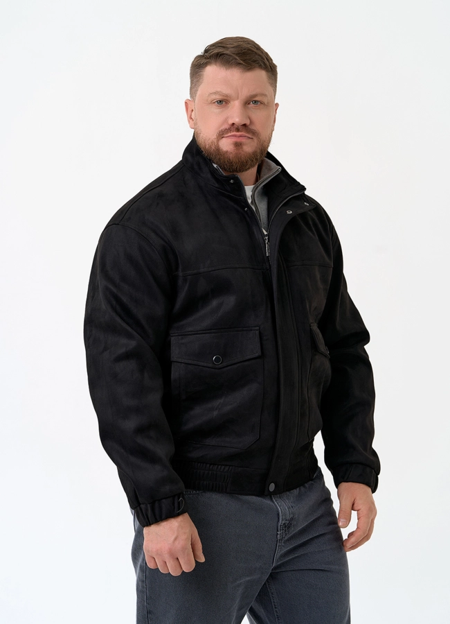 Мужская куртка бомбер из эко замши модель № 32883 универмаг малина
