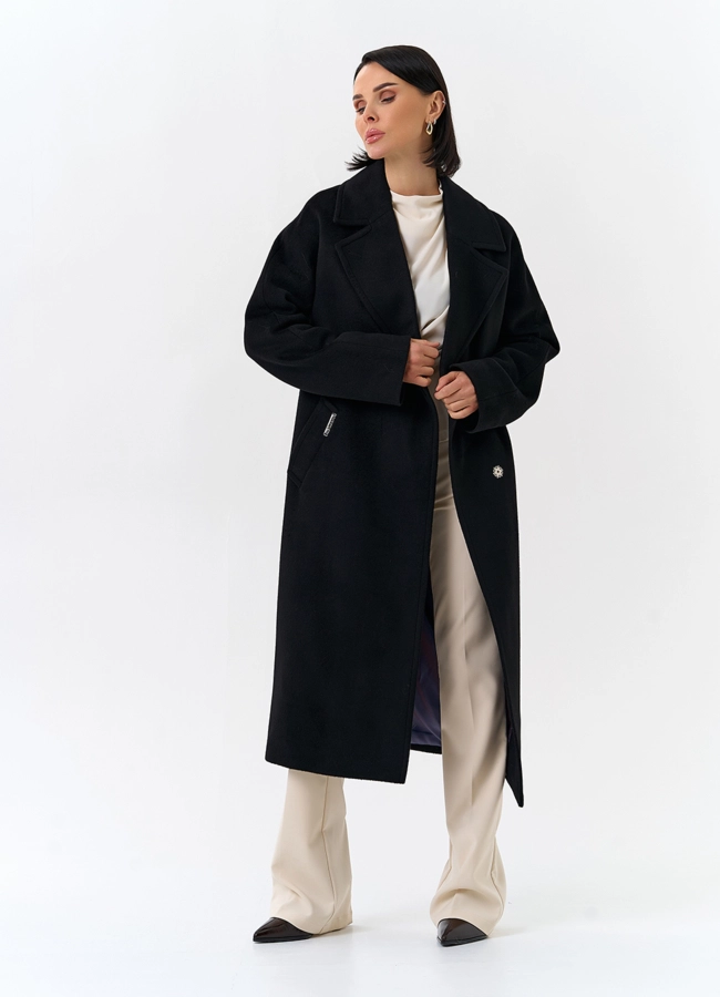 Женское пальто с английским воротником модель № 32514 универмаг малина