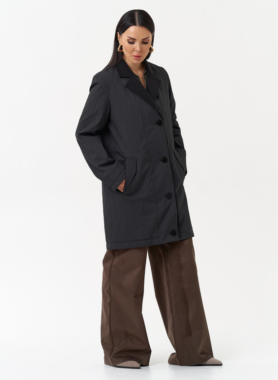 Женское утепленное полупальто трансформер