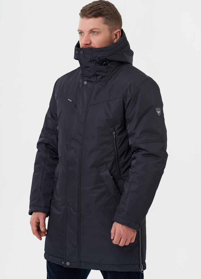 Мужской пуховик с капюшоном модель № 28274 универмаг малина